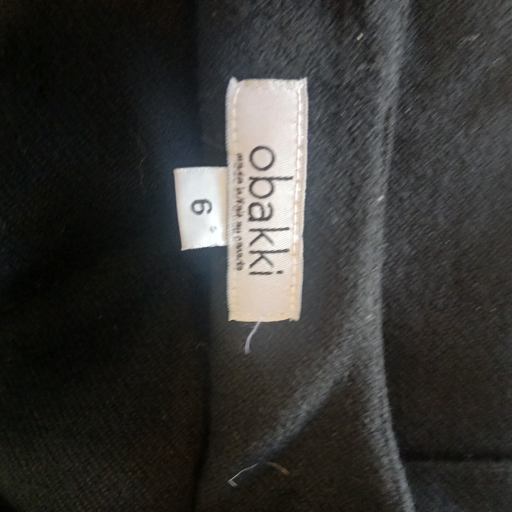 Obakki Canada Wool Black Sleeveless Bodycon Dress - Picture 5 of 7